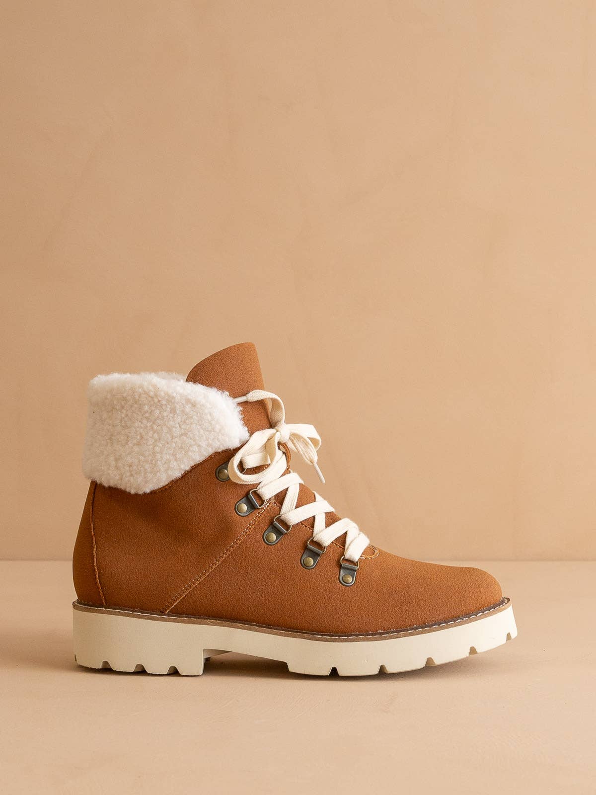 MUK LUKS Women's Sky Solange Cozy Knit Wedge Bootie - Lace-Up Style