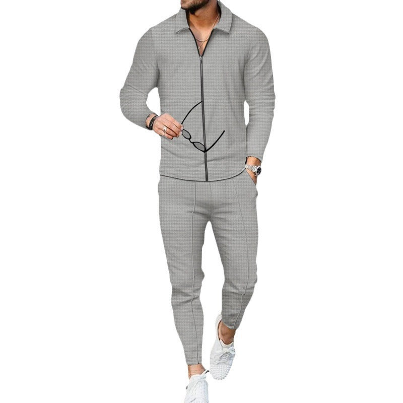 Cardigan Casual Sports Suit