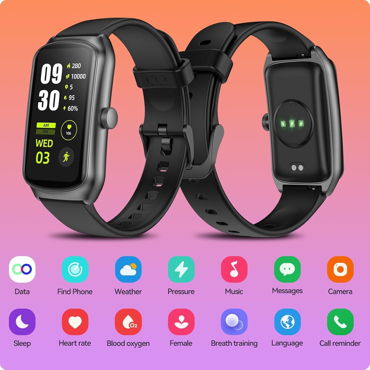 AMOLED Unisex Fitness Tracking Smartwatch