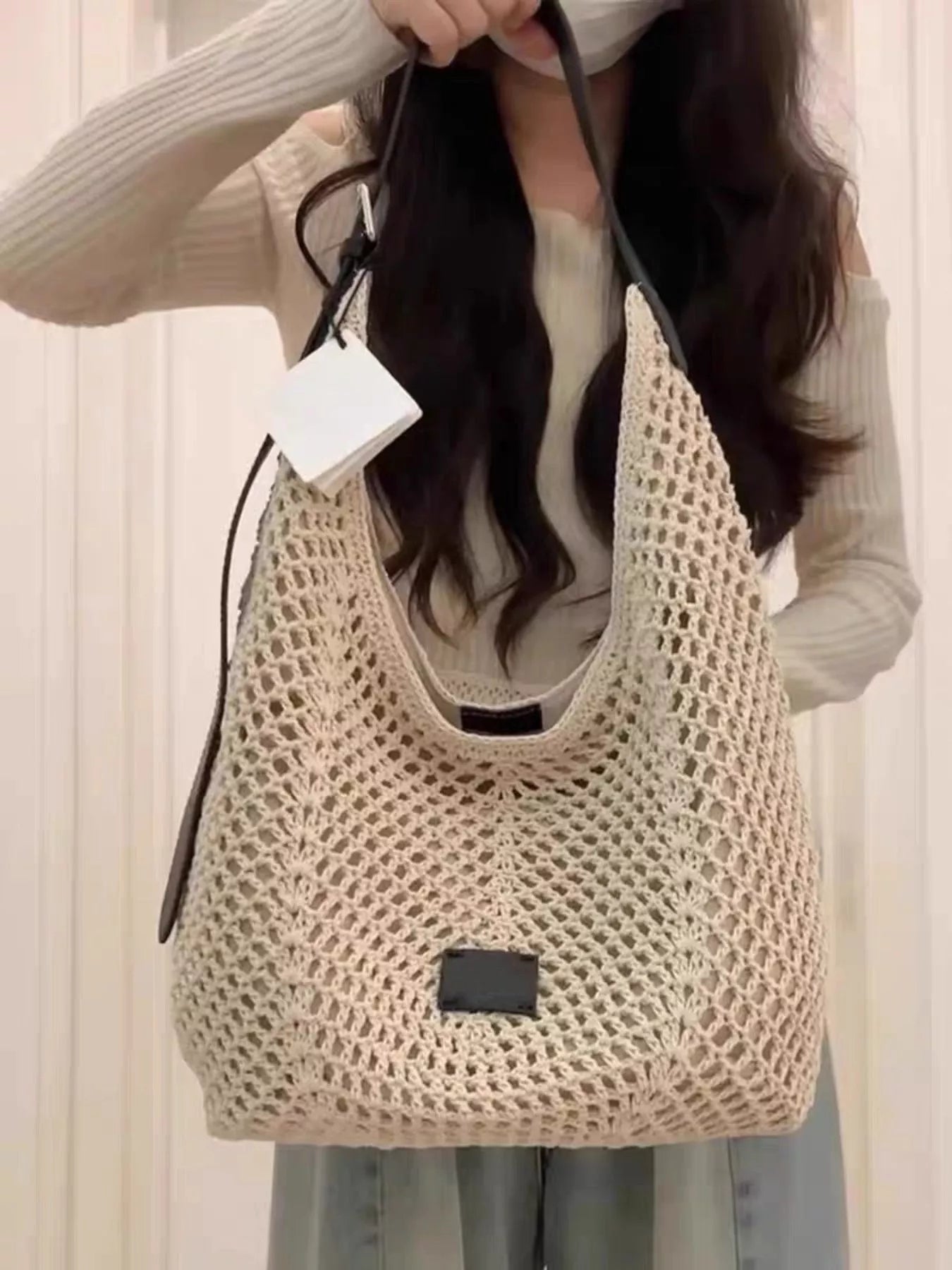 Adjustable Strap Crochet Bag