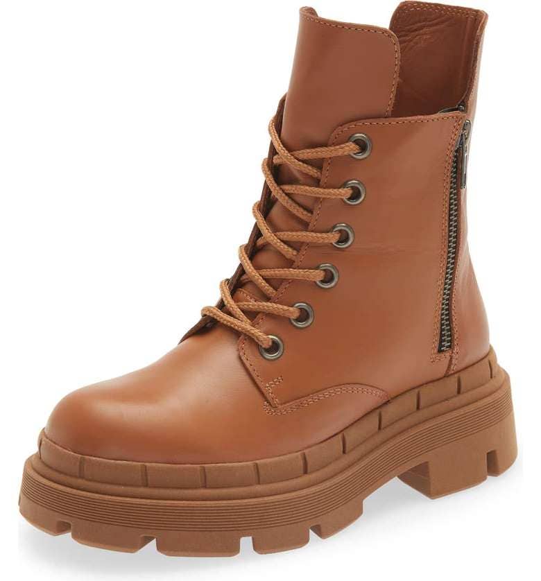 MUK LUKS Women's Sky Solange Cozy Knit Wedge Bootie - Lace-Up Style