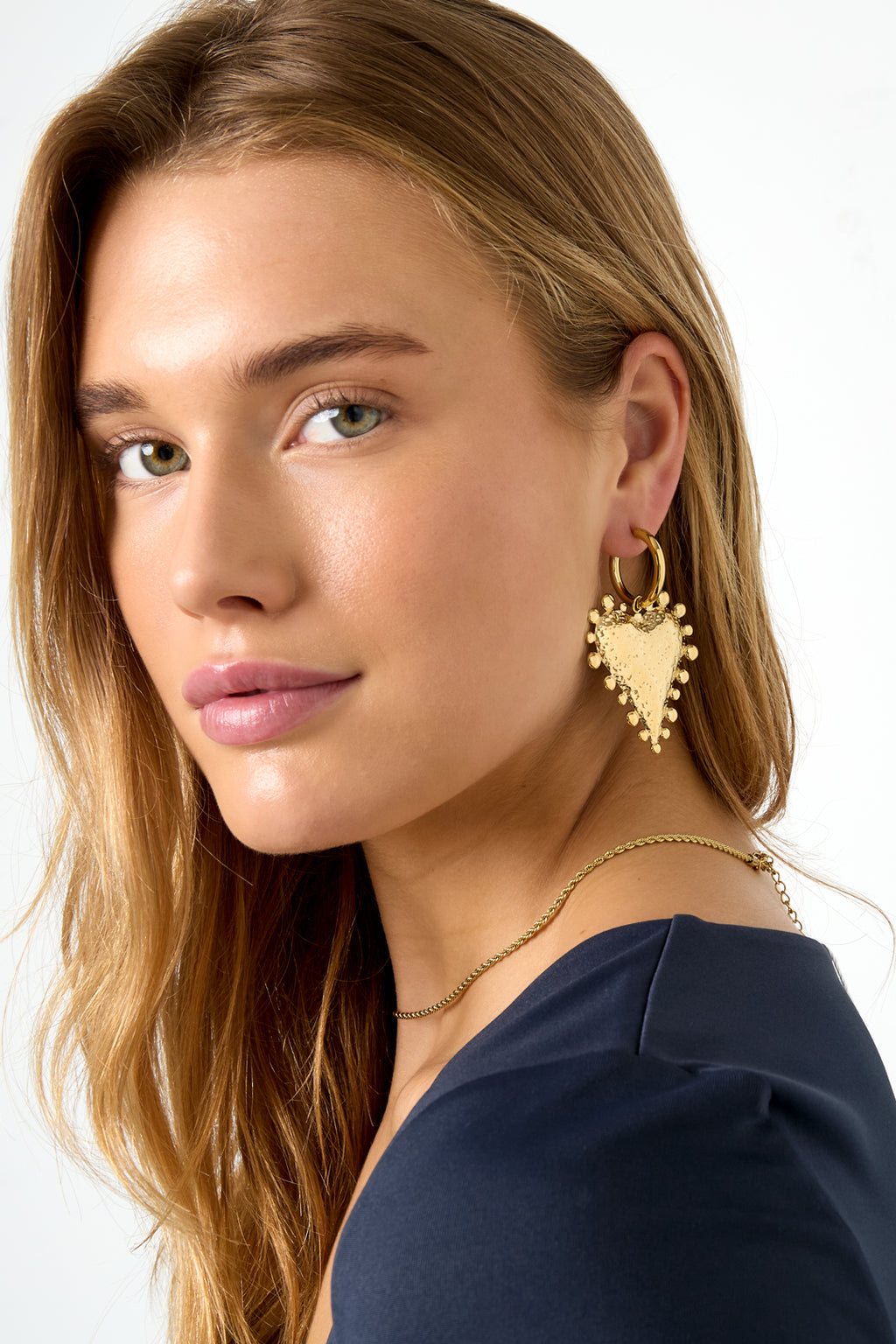 Stainless Steel Drop Earrings Heart Casual Daily Simple Series Women's jewelry