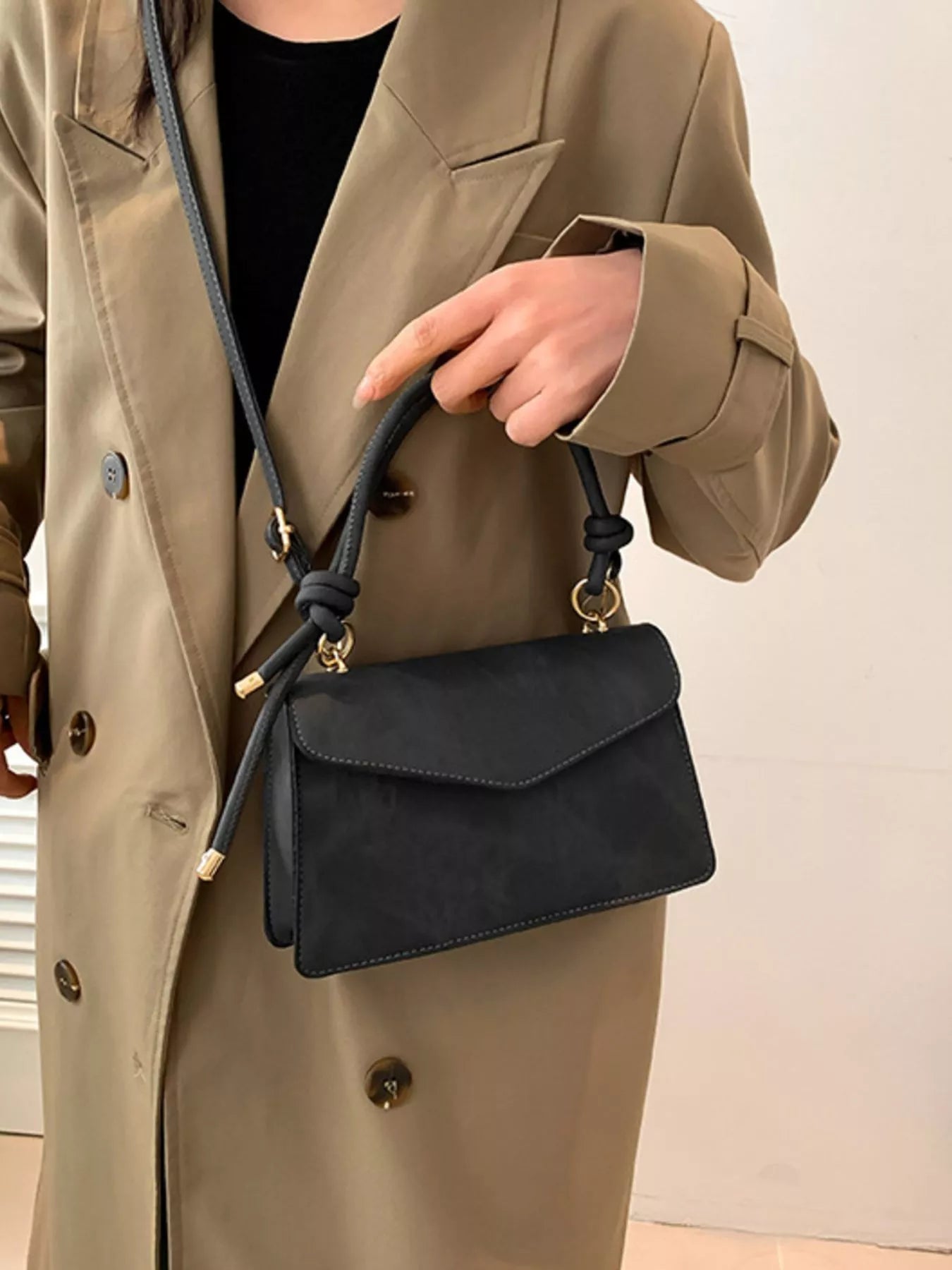 Flap Crossbody Bag with Top Handle