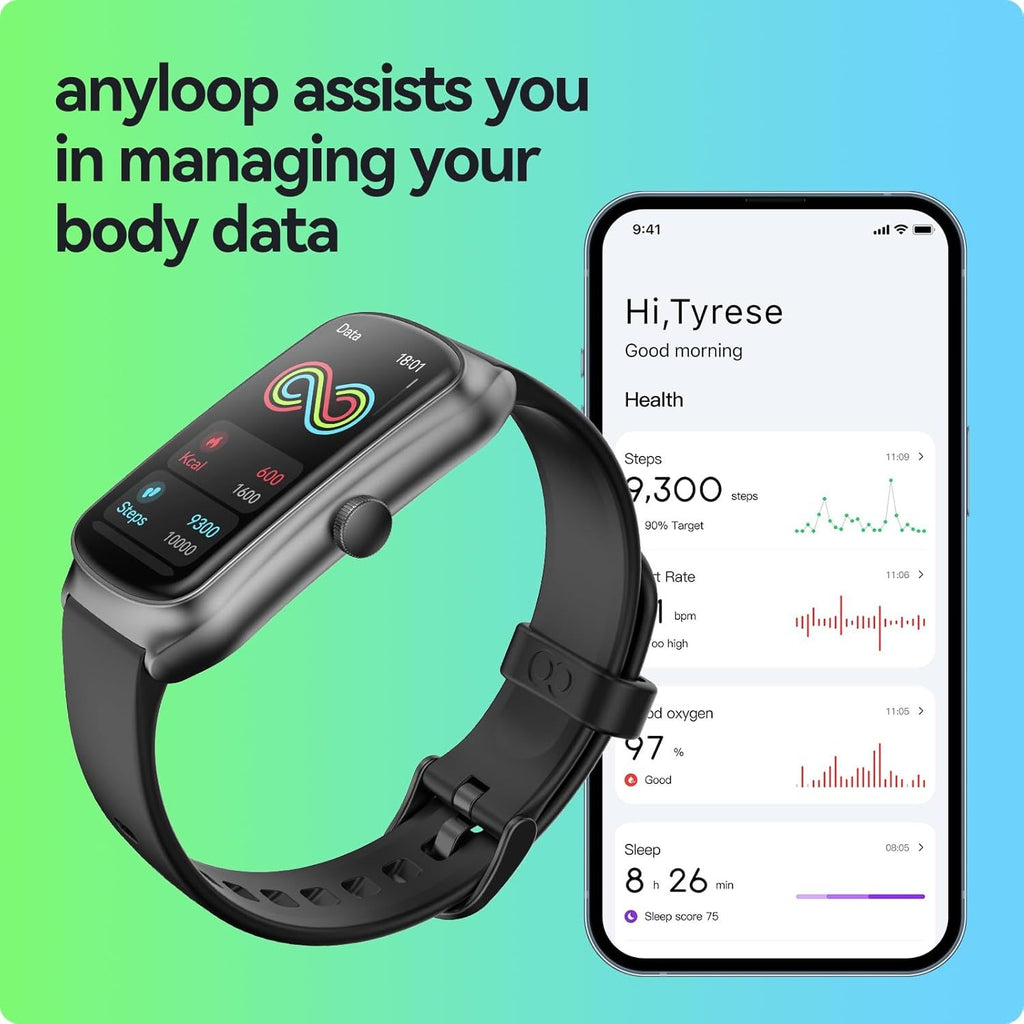 AMOLED Unisex Fitness Tracking Smartwatch