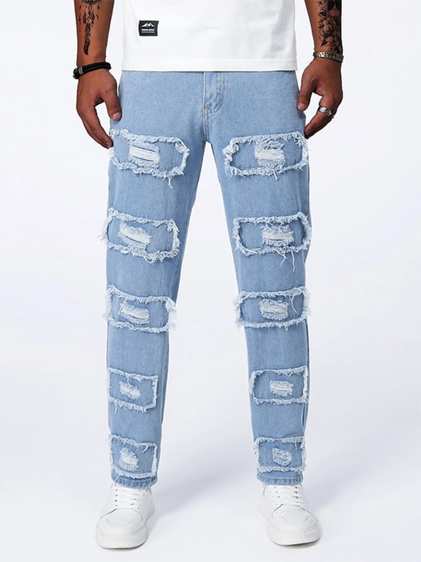 Men's Distressed Slim Fit Jeans