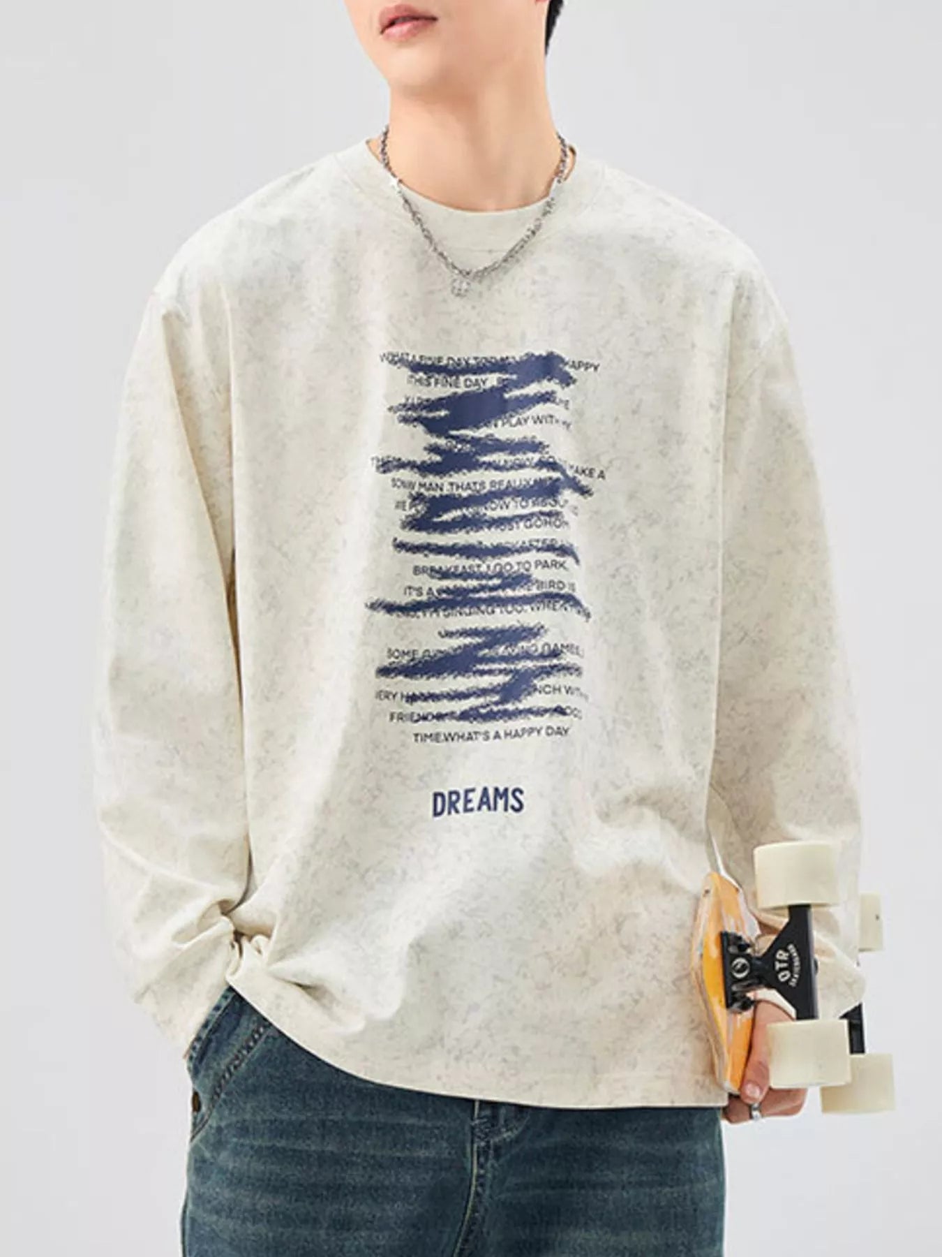 Men's Plus Size Casual Graphic Long Sleeve T-Shirt